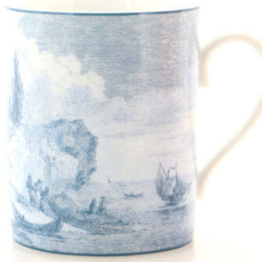 Hermes Annee de la Mediterranee Blue Mug in Excellent condition with orig box